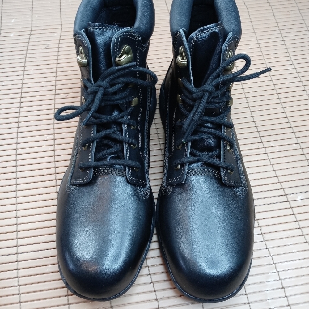 Dr. Comfort Men's 'Protector' Black Steel Toe Orthopedic Diabetic comfort Work B